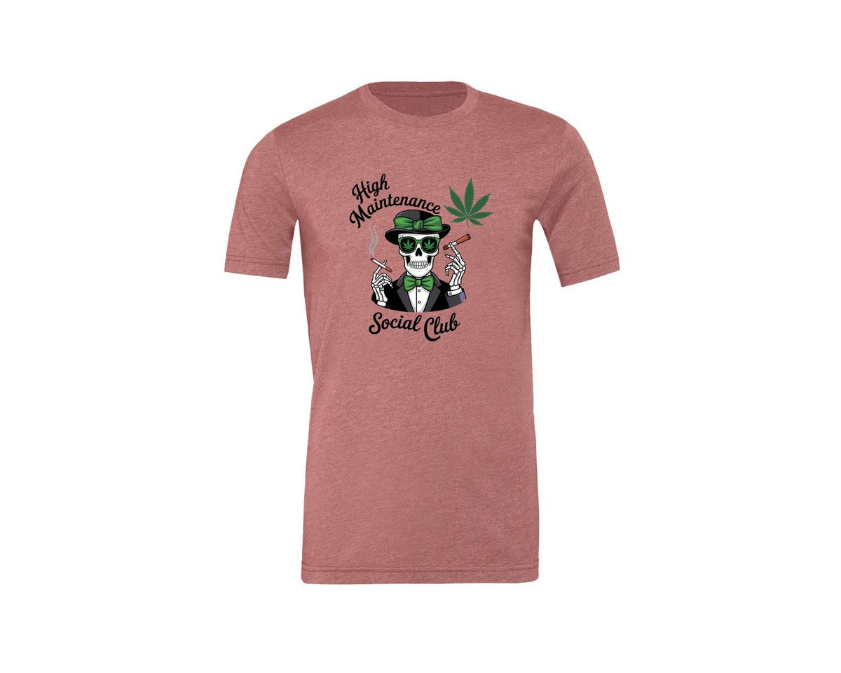 brand:Generic|color:Heather Mauve|High Maintenance Social Club 4 Graphic T-Shirt