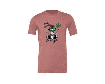 brand:Generic|color:Heather Mauve|High Maintenance Social Club 4 Graphic T-Shirt