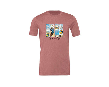 brand:Generic|color:Heather Mauve|Volleyball Game Day 3 Graphic T-Shirt