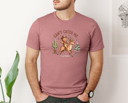 brand:Bella Canvas|color:Heather Mauve|Cowboy Gingerbread Man Western Graphic T-Shirt