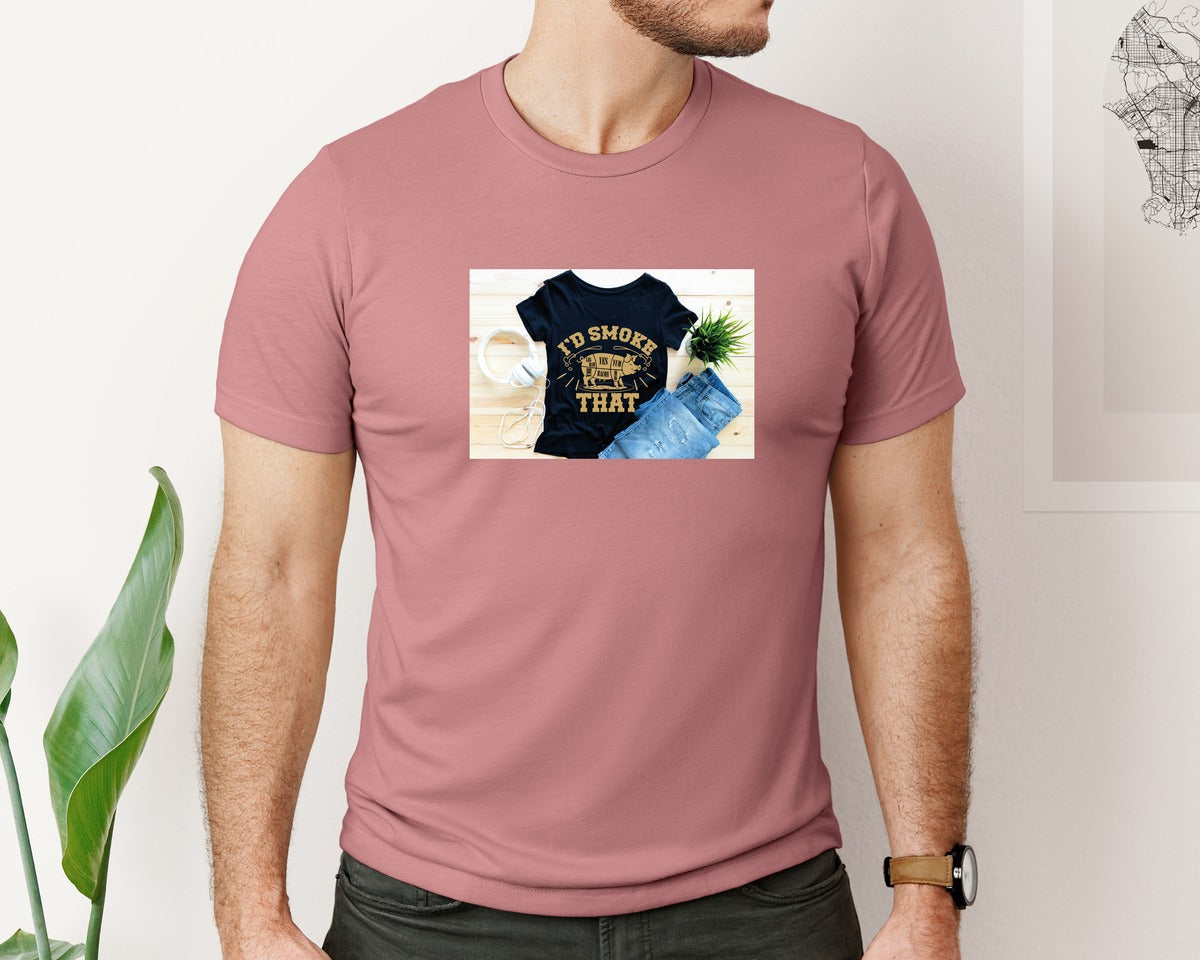 brand:Bella Canvas|color:Heather Mauve|Id Smoke That 26 Graphic T-Shirt