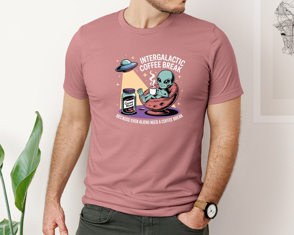 brand:Bella Canvas|color:Heather Mauve|Coffee Lover 9 Graphic T-Shirt