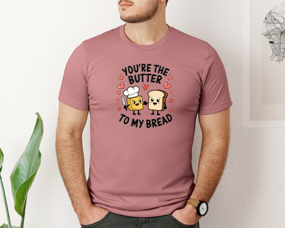 brand:Bella Canvas|color:Heather Mauve|Butter To My Bread 5 Graphic T-Shirt