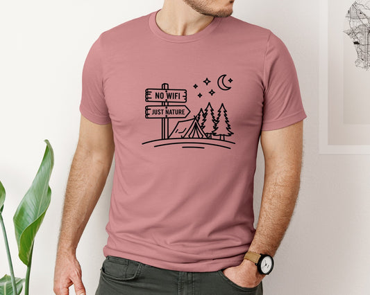 No Wifi Just Nature Graphic T-Shirt