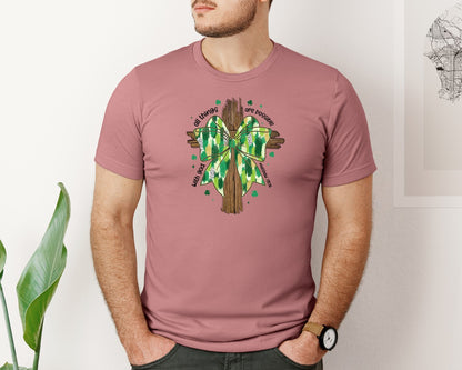 brand:Bella Canvas|color:Heather Mauve|Christian St Patricks Day Graphic T-Shirt