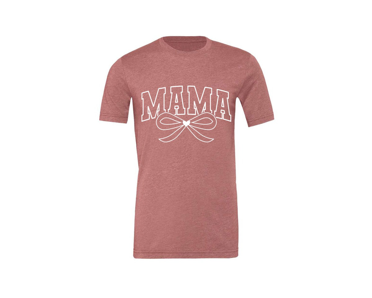 brand:Generic|color:Heather Mauve|Mama Lightning Bolt Mama 7 Graphic T-Shirt