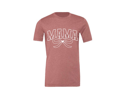 brand:Generic|color:Heather Mauve|Mama Lightning Bolt Mama 7 Graphic T-Shirt