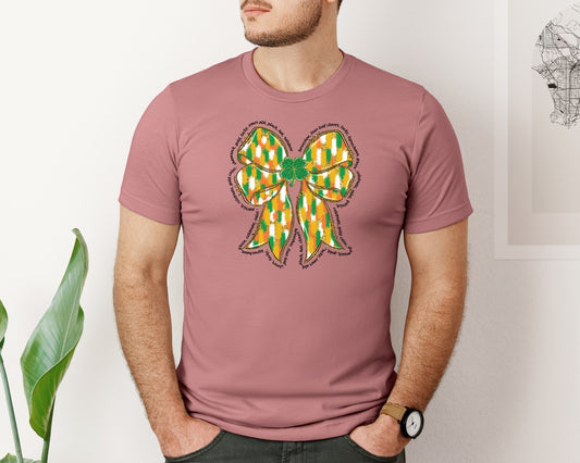 St Patricks Day Coquette Bow Graphic T-Shirt