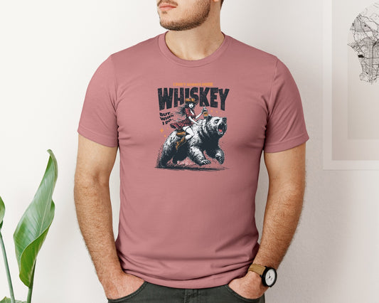 Western Girl Whiskey And Bear Shirt Graphic T-Shirt