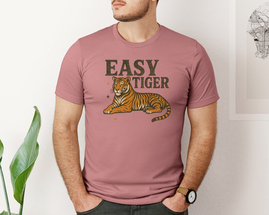 Retro Easy Tiger Graphic T-Shirt