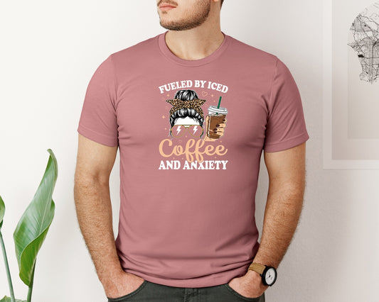 Iced Coffee And Anxiety T Shirt Graphic T-Shirt