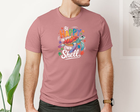 Be Happy In Your Own Shell Autism Avg Graphic T-Shirt
