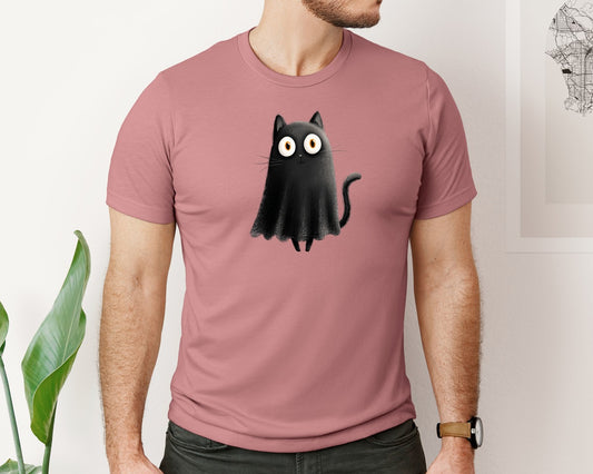 Halloween Ghost And Cat 24 Graphic T-Shirt