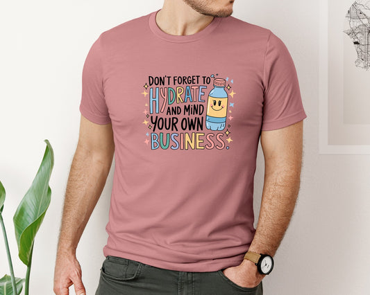 Hydrate Mind Business Kawaii Graphic T-Shirt