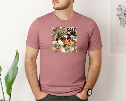 brand:Bella Canvas|color:Heather Mauve|Call Me Goose Valentine 2 Graphic T-Shirt
