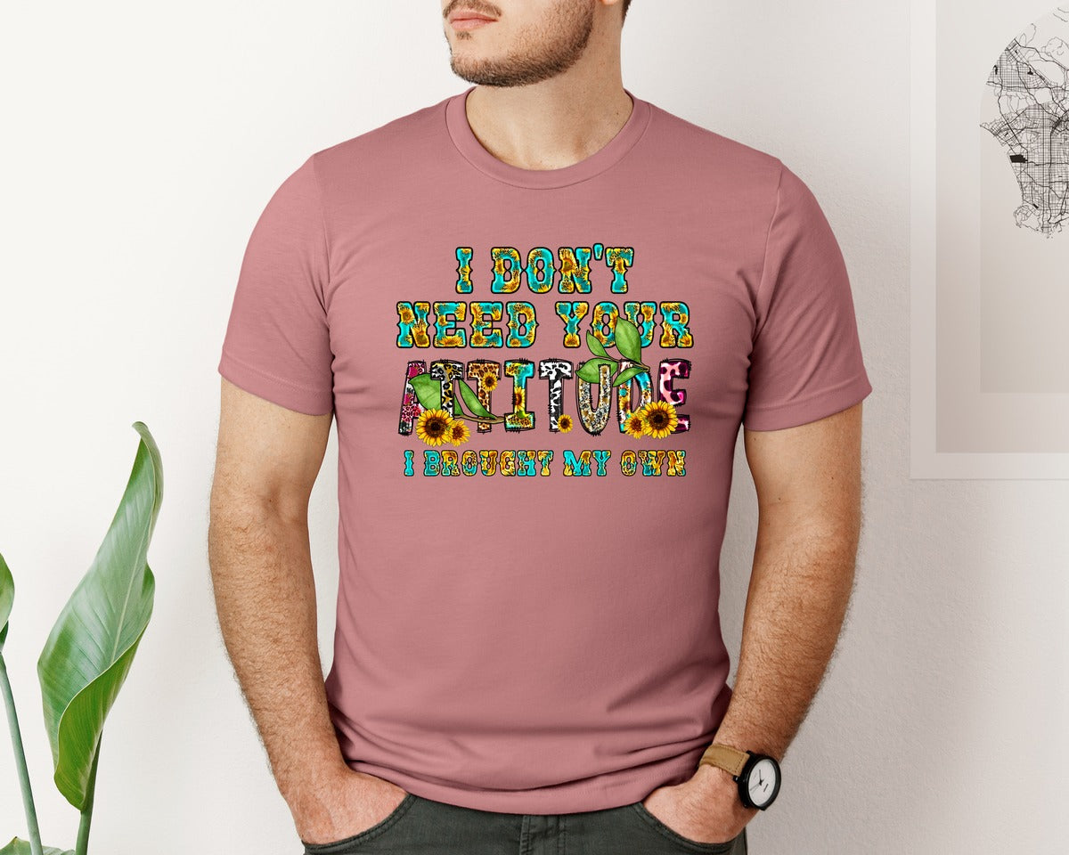 brand:Bella Canvas|color:Heather Mauve|Funny Sarcasm Adult Humor Graphic T-Shirt