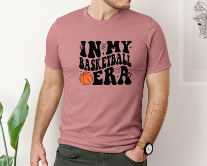 brand:Bella Canvas|color:Heather Mauve|In My Basketball Era Sport Game Day 2 Graphic T-Shirt