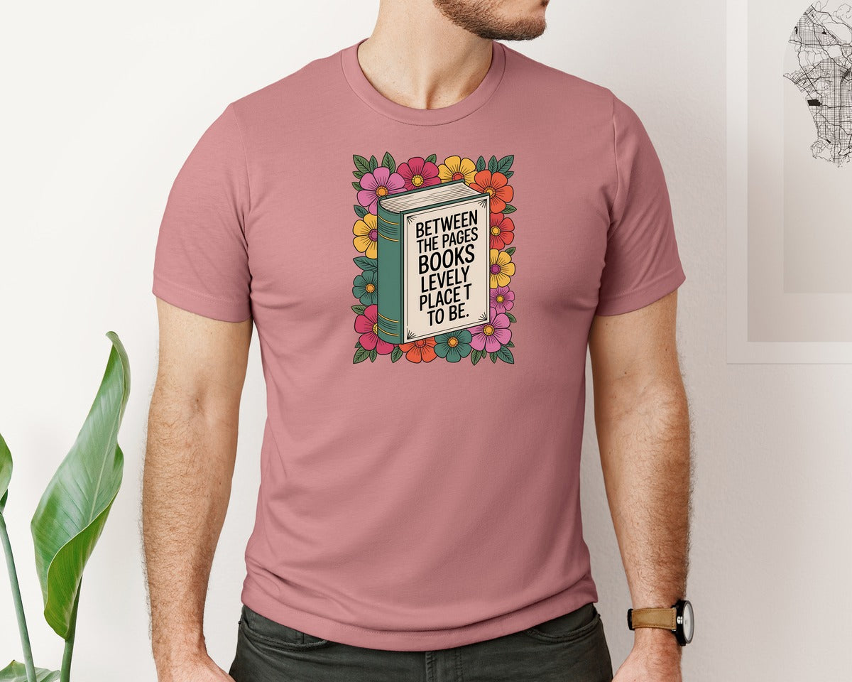 brand:Bella Canvas|color:Heather Mauve|Reading Graphic T-Shirt