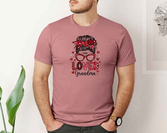 One Loved Grandma Valentine Graphic T-Shirt