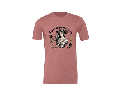 brand:Generic|color:Heather Mauve|Perhaps You Were Born Christian 2 Graphic T-Shirt