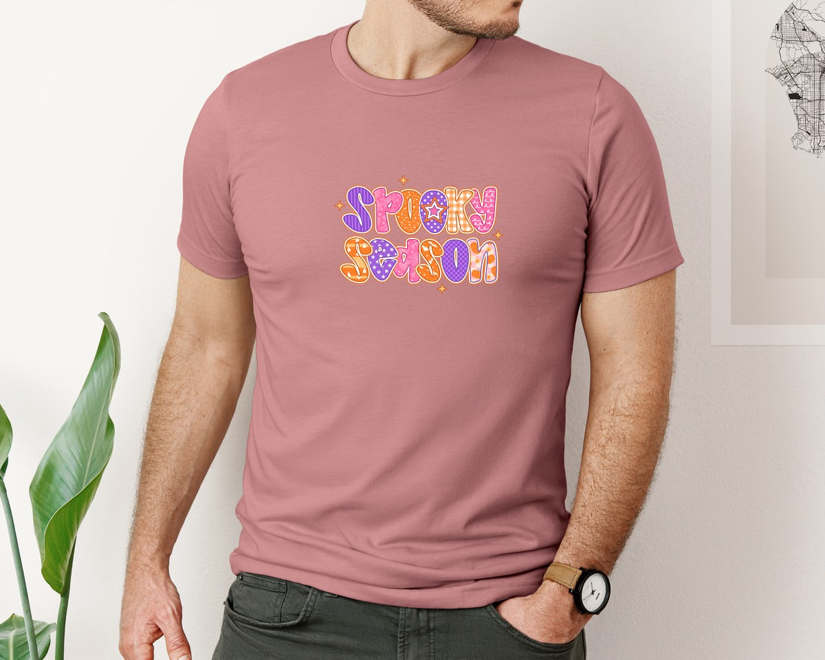 brand:Bella Canvas|color:Heather Mauve|Spooky Season Halloween 14 Graphic T-Shirt