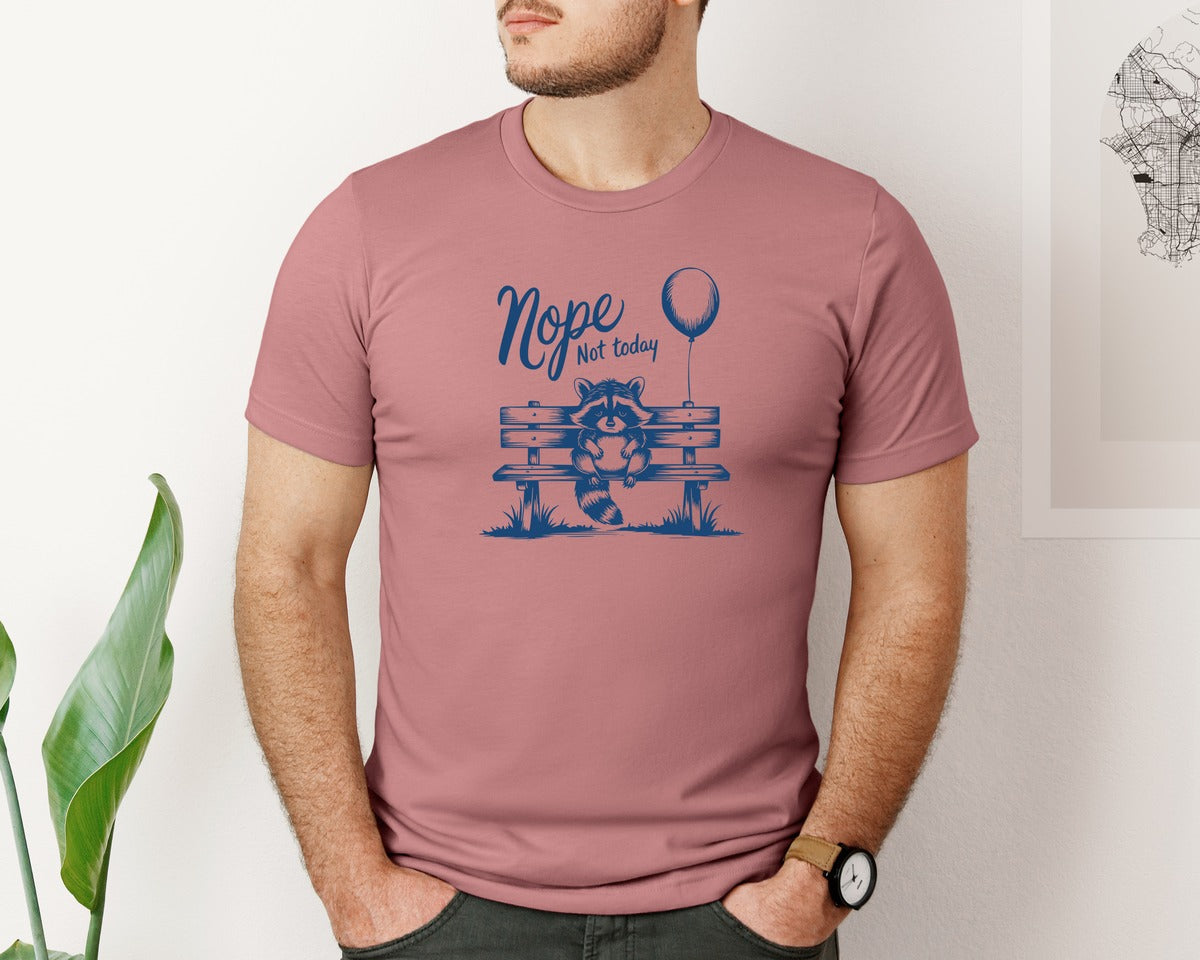 brand:Bella Canvas|color:Heather Mauve|Nope Not Today Design 56 Graphic T-Shirt