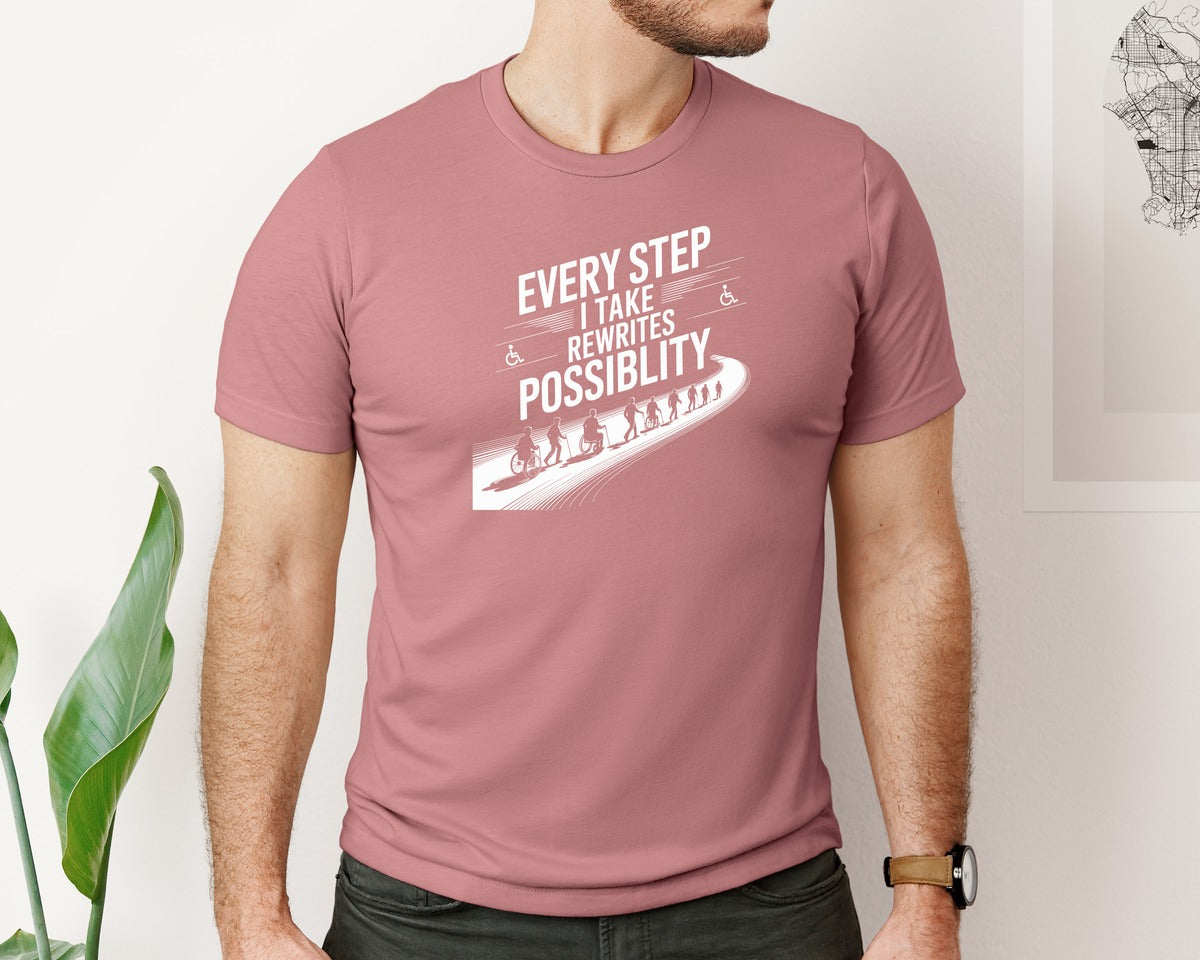 brand:Bella Canvas|color:Heather Mauve|World Disability Day T Shirt Graphic T-Shirt