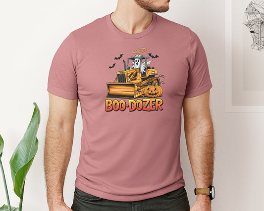 Halloween Ghost Boo Dozer Graphic T-Shirt