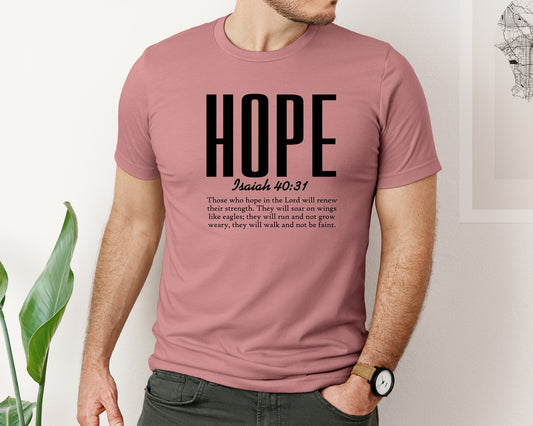 Hope Isaiah 4031 Christian Graphic T-Shirt