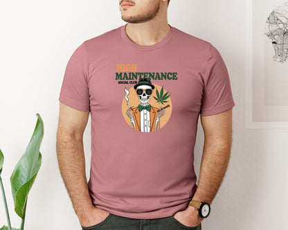 brand:Bella Canvas|color:Heather Mauve|High Maintenance Social Club 3 Graphic T-Shirt