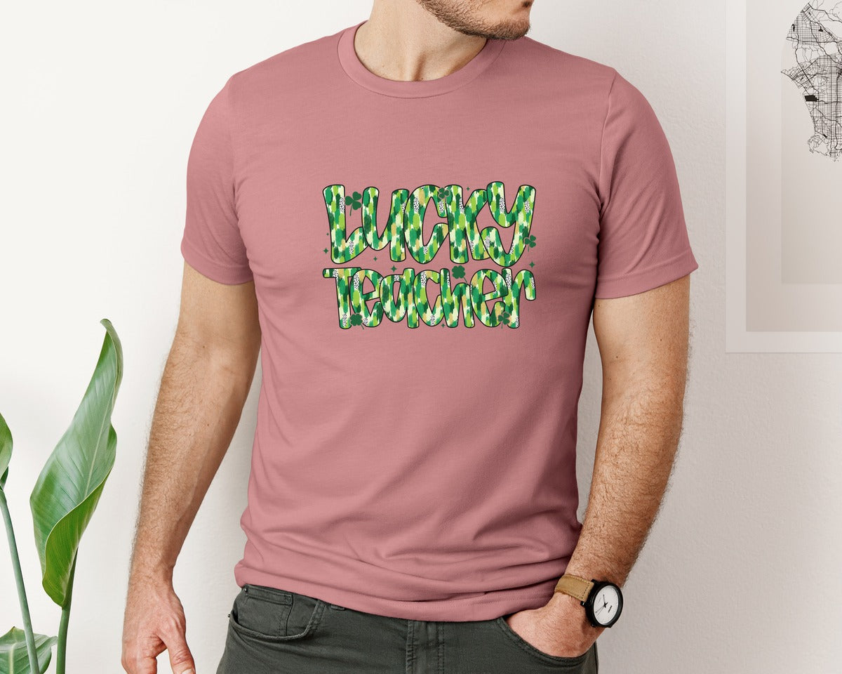 brand:Bella Canvas|color:Heather Mauve|St Patricks Day 14 Graphic T-Shirt