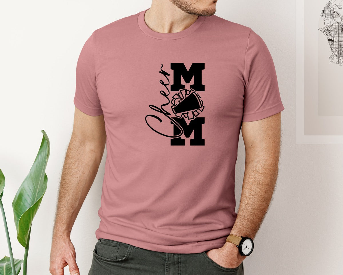 brand:Bella Canvas|color:Heather Mauve|Cheer Mom Cheer Mom Graphic T-Shirt
