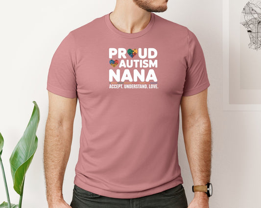 Proud Autism Awareness Nana Graphic T-Shirt