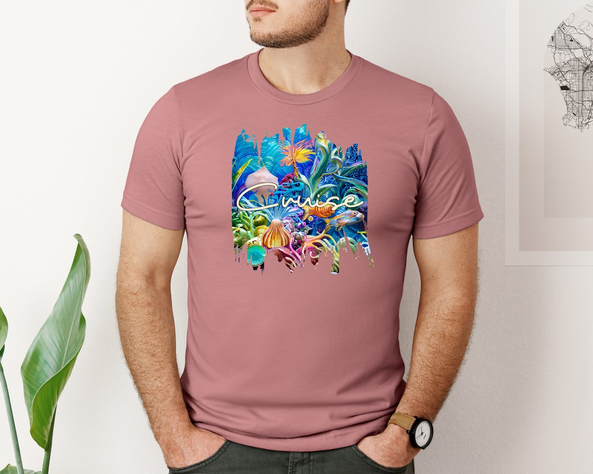 brand:Bella Canvas|color:Heather Mauve|Cruise T Shirt Design Graphic T-Shirt