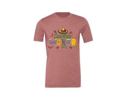 brand:Generic|color:Heather Mauve|Cinco De Mayo Coochie Waxer Mexico Graphic T-Shirt