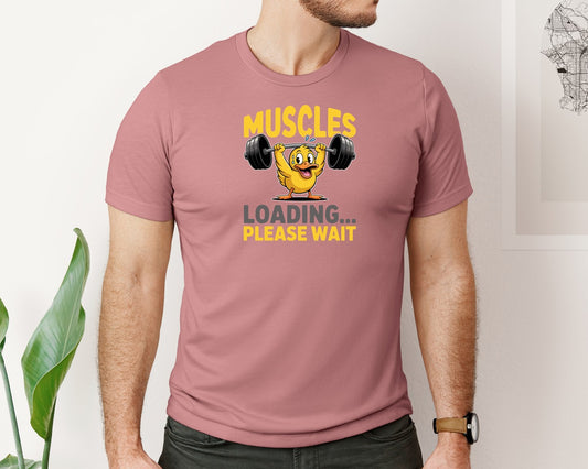 Muscles Loading Duck Gym Graphic T-Shirt