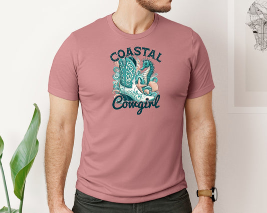 Coastal Cowgirl Cowgirl Boots Graphic T-Shirt