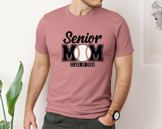 Senior Baseball Mom Class Of 2026 Graphic T-Shirt