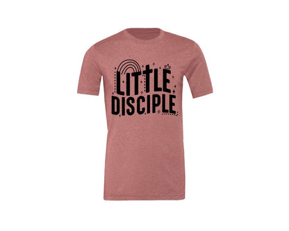 brand:Generic|color:Heather Mauve|Retro Little Disciple Tshirt Kids Graphic T-Shirt