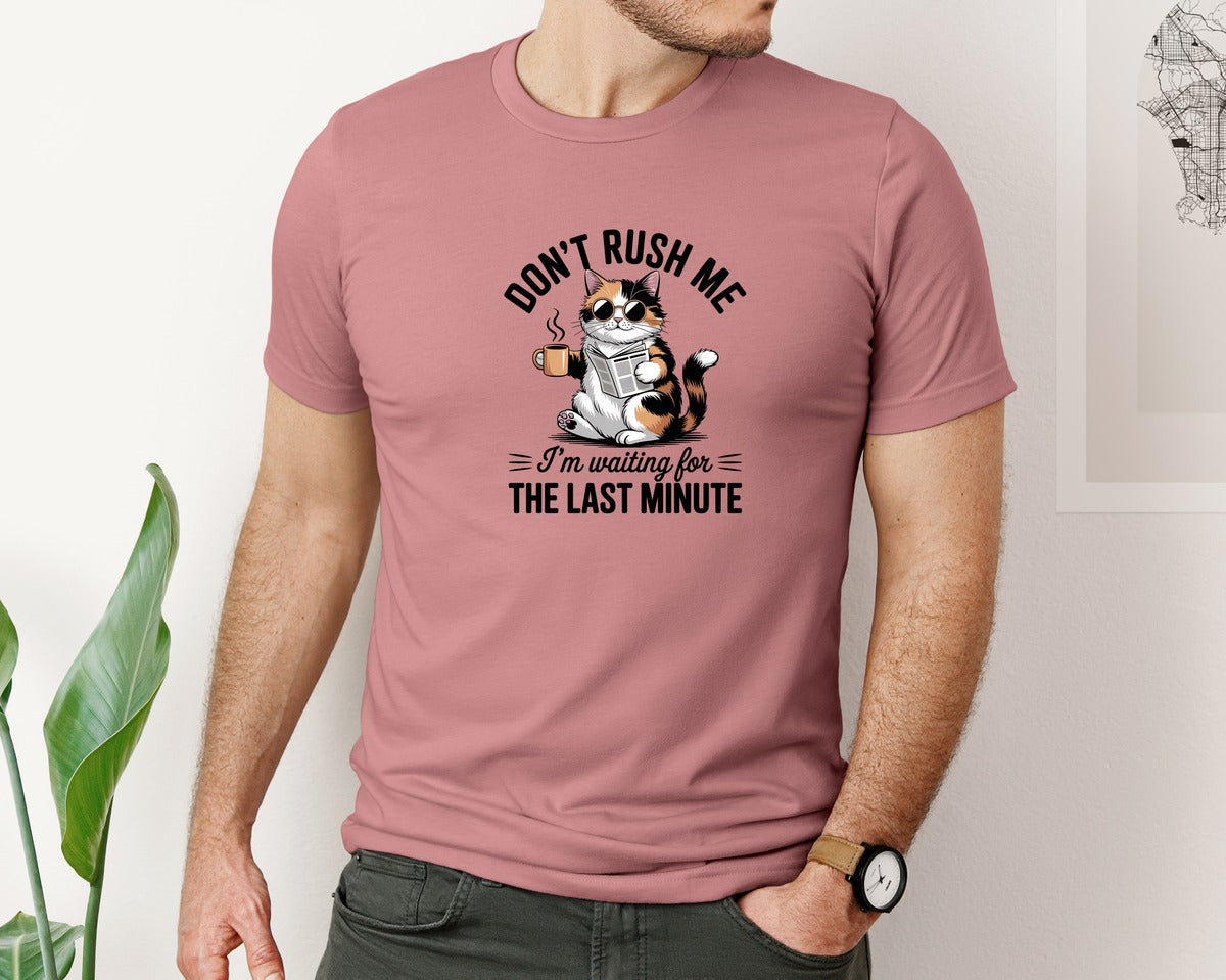 brand:Bella Canvas|color:Heather Mauve|Dont Rush Me Im Waiting For The Last 22 Graphic T-Shirt