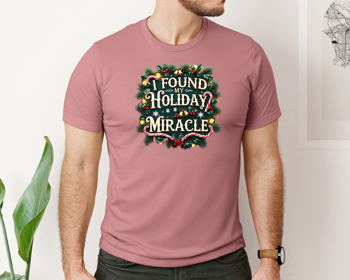 brand:Bella Canvas|color:Heather Mauve|Christmas Couple T Shirt Graphic T-Shirt