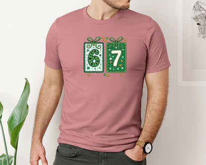 brand:Bella Canvas|color:Heather Mauve|Lucky Six Seven St Patricks Day Graphic T-Shirt