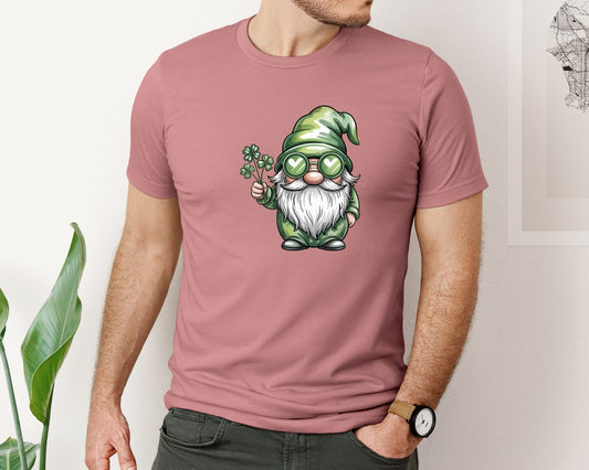 St Patricks Day Gnome Shamrock 3 Graphic T-Shirt