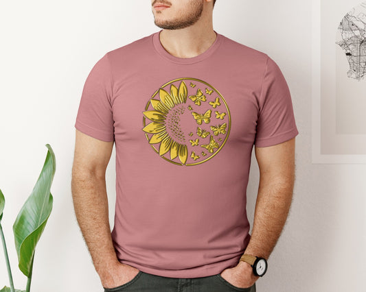 Sunflower Butterfly Sunflower Graphic T-Shirt