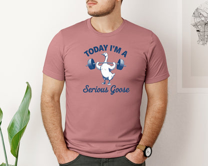 brand:Bella Canvas|color:Heather Mauve|Funny Today Im A Serious Goose 2 Graphic T-Shirt
