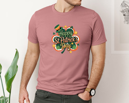 Happy St Patricks Day Leaf Graphic T-Shirt