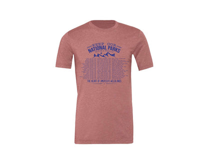 brand:Generic|color:Heather Mauve|Keep Our National Parks Pristine And Graphic T-Shirt
