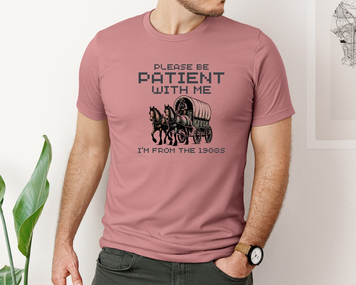 brand:Bella Canvas|color:Heather Mauve|Im From The 1900S Retro Graphic T-Shirt