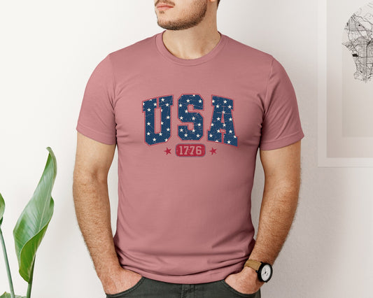 Usa 1776 Svg4Th Of July Usa Varsity Graphic T-Shirt