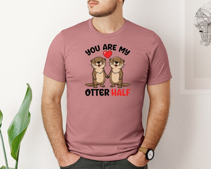 brand:Bella Canvas|color:Heather Mauve|You Are My Otter Half T Shirt Graphic T-Shirt
